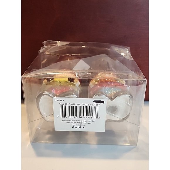 NEW Mr & Mrs Scarecrow Fall Dolomite Salt & Pepper Shaker  Publix Supermarkets. - Picture 4 of 5